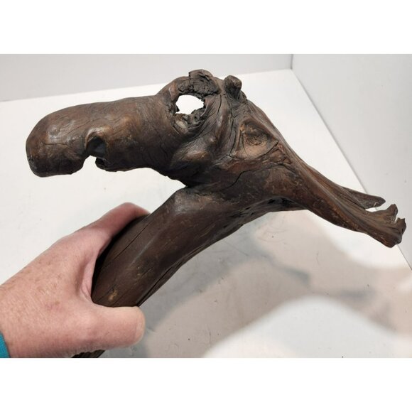 Vintage Petrified Wood Fossil Shaped Dinosaur Look? 11" by 10" by 6.5" - Picture 13 of 16